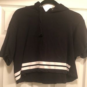 H&M Crop Hoodie “Game On” Size L
